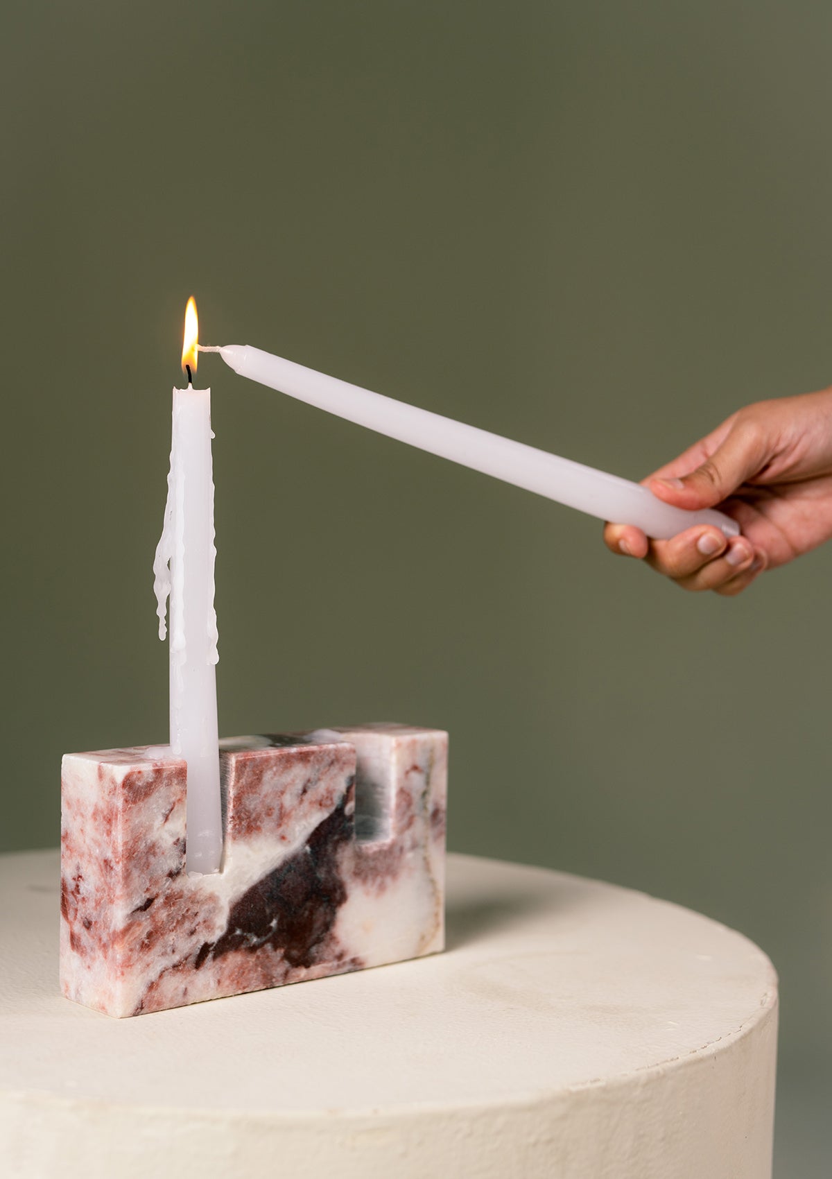 Marble Candle Stand